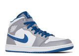 AIR JORDAN 1 MID CEMENT TRUE BLUE