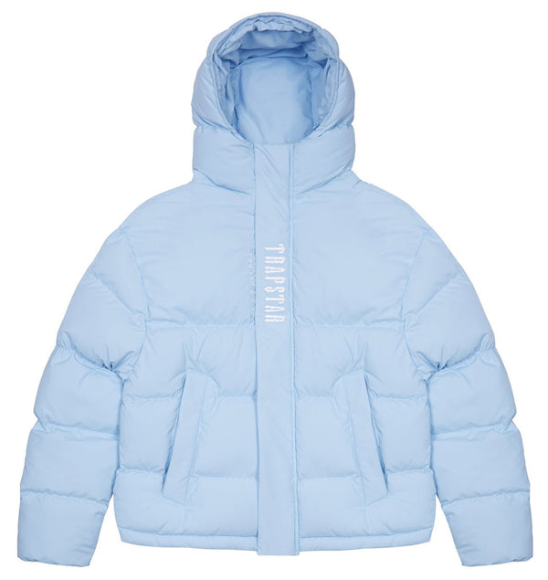 TRAPSTAR DECODED HOODED PUFFER JACKET 2.0 - ICE BLUE