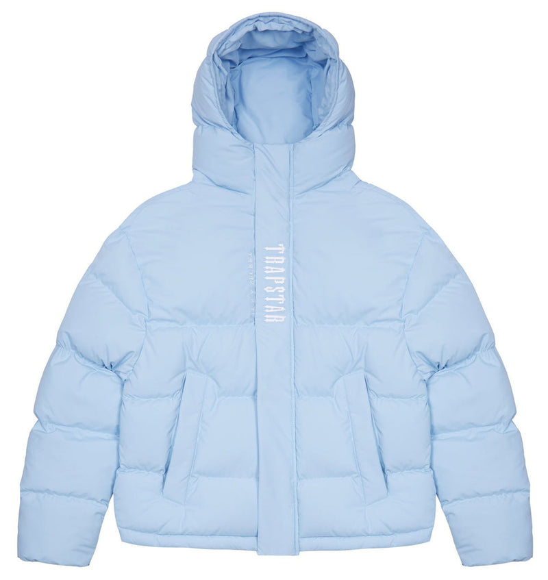 TRAPSTAR DECODED HOODED PUFFER JACKET 2.0 - ICE BLUE