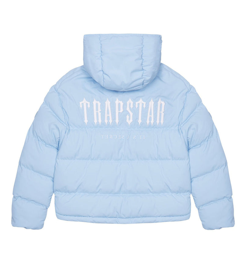 TRAPSTAR DECODED HOODED PUFFER JACKET 2.0 - ICE BLUE