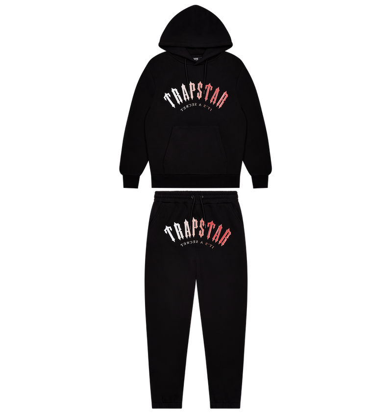 TRAPSTAR IRONGATE ARCH ITS A SECRET HOODED GEL TRACKSUIT - BLACK