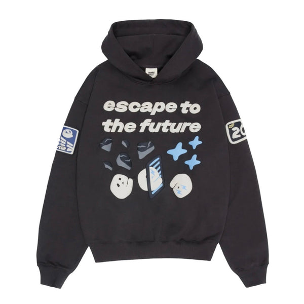 BROKEN PLANET ESCAPE TO THE FUTURE SOOT BLACK HOODIE