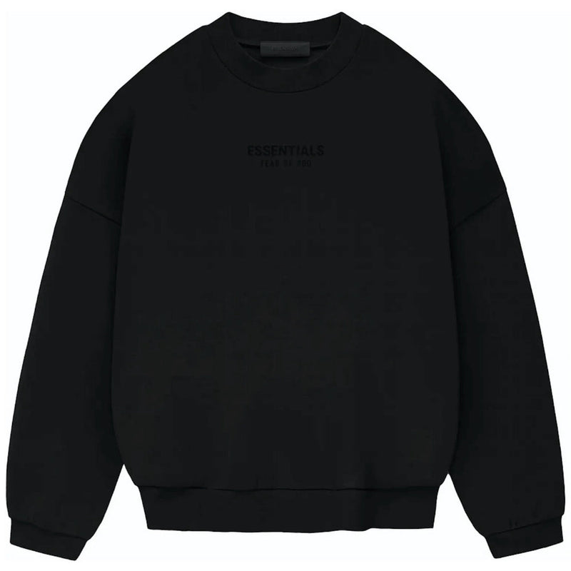 FEAR OF GOD ESSENTIALS CREWNECK 'JET BLACK' FW23