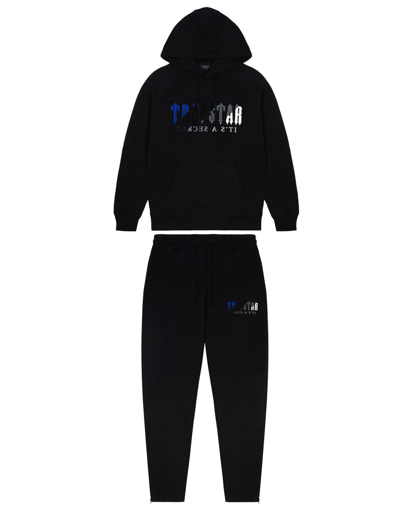 TRAPSTAR DECODED CHENILLE HOODED TRACKSUIT - BLACK ICE EDITION 2.0