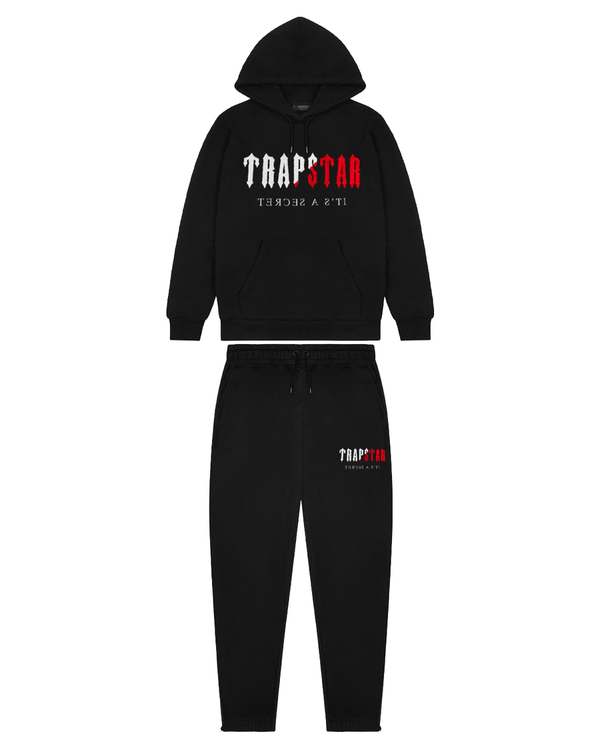TRAPSTAR DECODED CHENILLE HOODED TRACKSUIT - INFRARED EDITION