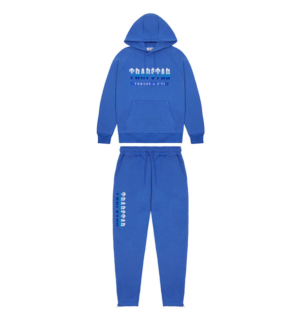 TRAPSTAR CHENILLE DECODED 2.0 HOODED TRACKSUIT - DAZZLING BLUE