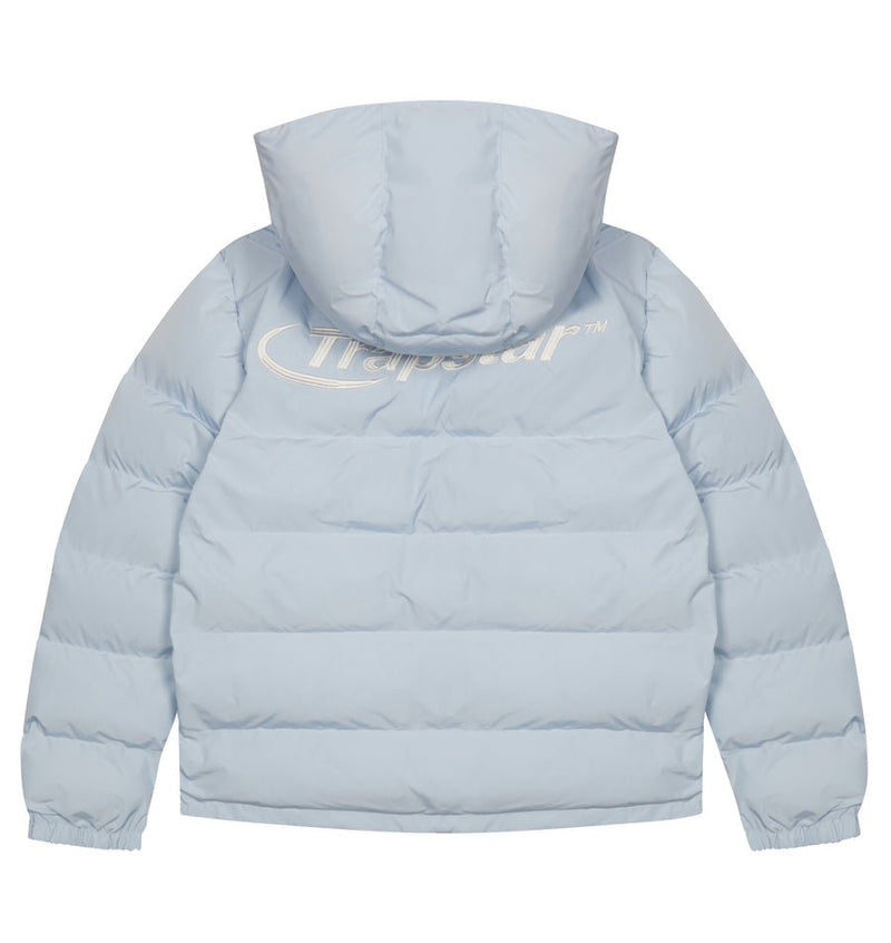 TRAPSTAR HYPERDRIVE DETACHABLE HOODED PUFFER JACKET - ICE BLUE