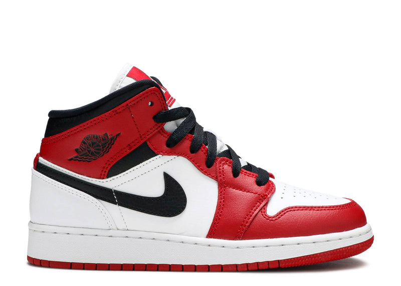 AIR JORDAN 1 MID CHICAGO WHITE HEEL