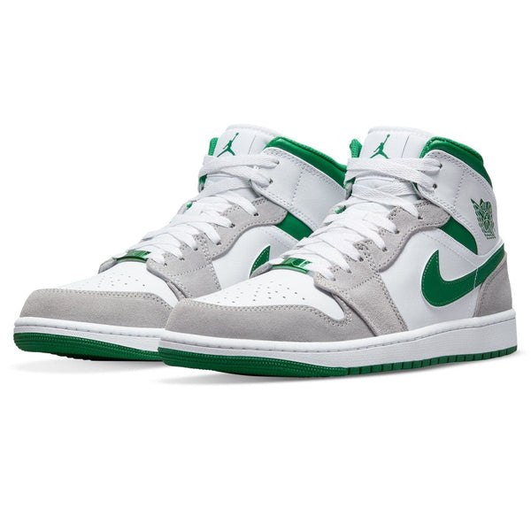 AIR JORDAN 1 MID GREY PINE GREEN