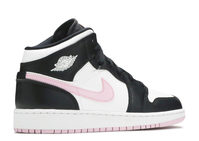 AIR JORDAN 1 MID WHITE LIGHT ARCTIC PINK GS